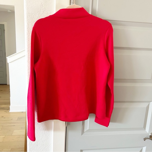 NWT SPANX AirEssentials Mock Neck Pullover Sweatshirt Red - Picture 5 of 6